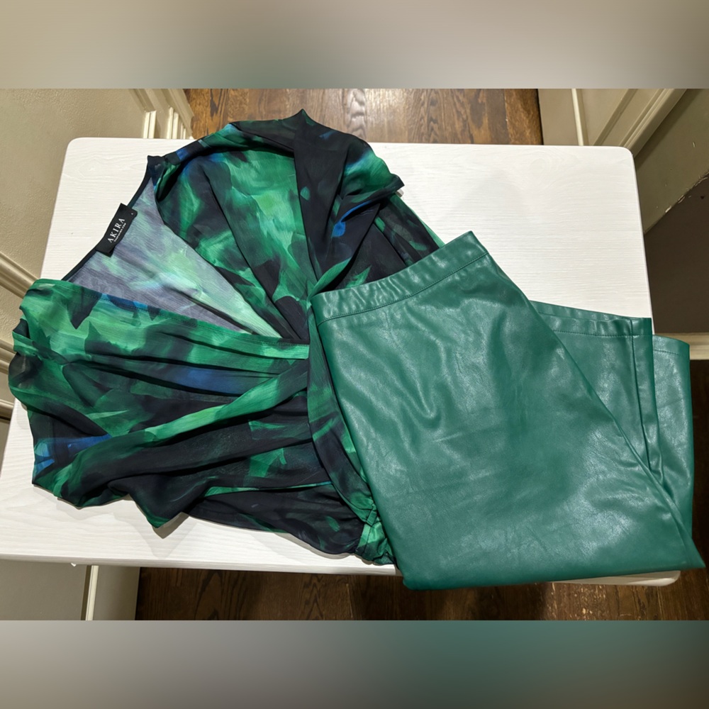 AKIRA Green and Black Bodysuit